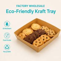 Direct van de fabriek: wegwerp papieren voedselbakjes, papieren bootvormige bakjes met PLA-coating, fruitbakjes van kraftpapier voor fruit en gebakken voedsel.