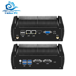 HelorPC Mini PC sin ventilador Intel Core I3 I5 Dual RJ45 Gigabit LAN Dual <span class=keywords><strong>RS232</strong></span> RS485 COM Industrial <span class=keywords><strong>Linux</strong></span> PC Computadora de escritorio - Product Image 1