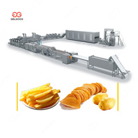 Aardappelkoekje Pommes Frites Maken Verwerkingsmachine Complex Legt Chips Productielijn