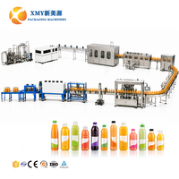 12000BPH Hoogprecisie Automatische 3-in-1 sapvulflesvullijn CIP Sanitaire Turnkey Oplossing