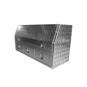 Aluminum Diamond Plate Ute Tool <b>Box</b> With Multiple Drawers <b>Lockable</b> Pickup Truck <b>Storage</b> Cabinet - Product Image 1