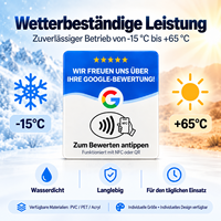 Support de carte NFC personnalisé de 10 cm pour avis Google et QR Code, en allemand, pour entreprises
