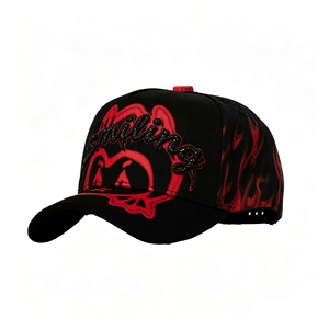 Gorra de Béisbol con Cristales de Imitación, Diseño de Calavera y Letra 'Rock' en el Dedo Medio, Estilo Snapback, Unisex, Venta al Por Mayor - Product Image 5
