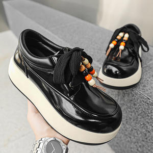 Chaussures décontractées rétro basses pour hommes, respirantes, personnalisées, à semelle épaisse et rehaussante, idéales pour le sport – Vente en gros - Product Image 6