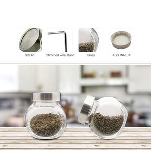 <span class=keywords><strong>Easylife</strong></span> - Juego de 4 Frascos de Especias de Cocina Aptos para Microondas de 195 ml con Tapa de Acero Inoxidable, Frascos de Vidrio para Fiestas - Product Image 3