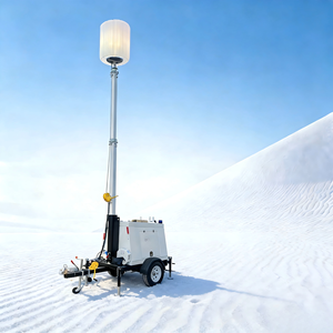 Tour d'éclairage mobile à générateur diesel avec mât de levage de 9 m et lampes au halide métallique de 3000 W pour les opérations de sauvetage d'urgence - Product Image 4