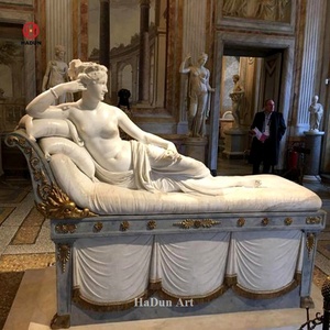 Estatua Clásica de Satiro Durmiendo de Tamaño Real en Mármol Blanco, Fauno de Barberini - Product Image 4