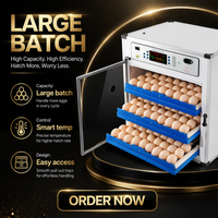 Nouvel incubateur d'œufs intelligent entièrement automatique, machine à couver en PVC 220V pour poulets, canards, oies, émeus, autruches, cailles