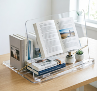 Support de livre en acrylique réglable, support de Torah en plexiglas, support de lecture, rehausseur d'écran d'ordinateur de bureau pour la maison et le bureau
