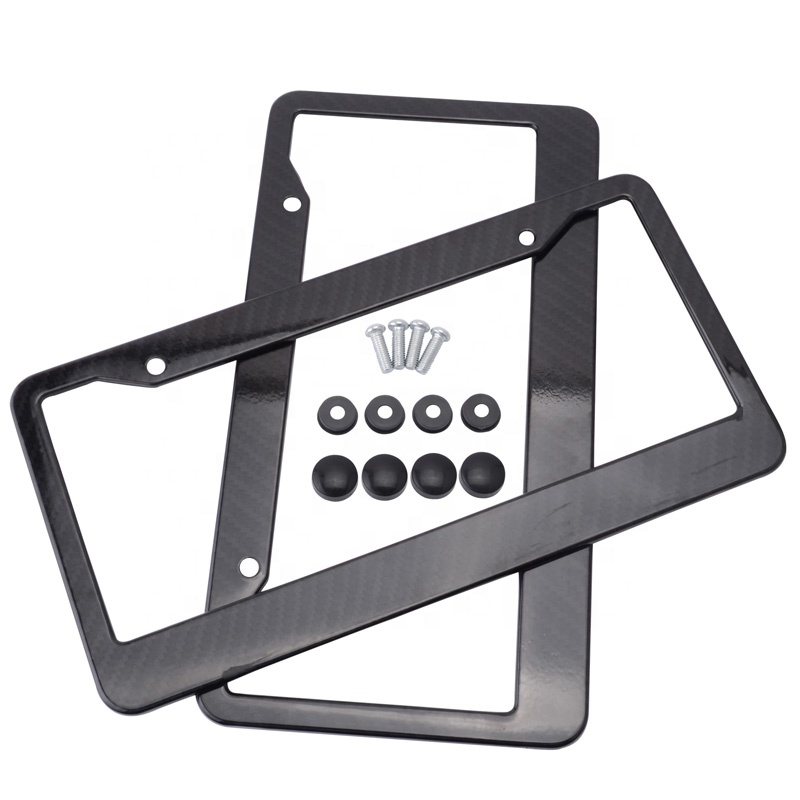 Универсальная черная углеродная рамка для номерного знака автомобильный аксессуар волоконный номерной знак чехол для передней и задней панели