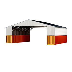 Structure en acier SGC3640-H260 <span class=keywords><strong>abri</strong></span> <span class=keywords><strong>de</strong></span> voiture conteneur extérieur <span class=keywords><strong>abri</strong></span> <span class=keywords><strong>de</strong></span> voiture à vendre toit étanche stockage temporaire - Product Image 5