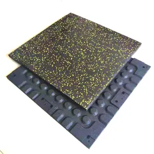 Dalles de sol en <span class=keywords><strong>caoutchouc</strong></span> laminé antidérapantes 50x50x20/25/30mm, imperméables, écologiques, pour sols sportifs, zones à fort <span class=keywords><strong>trafic</strong></span> - Product Image 1