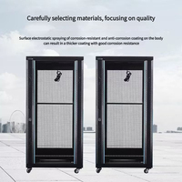 Armoire réseau premium 42U, 19 pouces, sur pied, pour serveur de télécommunications, avec finition dégraissée pour centre de données