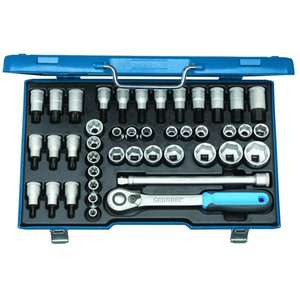 GEDORE - 2546000 Jeu de douilles 1/2 ''(42 pièces) -ENSEMBLES DE CLIQUET ET DE DOUILLES EAN 4010886930328 1/2" - Product Image 1