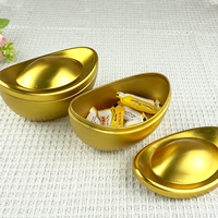 Boîtes en fer blanc pour lingots d'or, personnalisables, finition mate, vente en gros d'usine, articles du Nouvel An, emballage pour biscuits, chocolats, bonbons et aliments