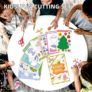 Libro de Práctica de Corte para Niños, Manualidades de Papel con Dibujos Animados, Juguetes Divertidos Interactivos para Jardín de Infancia, Set de Tijeras para Desarrollar Habilidades - Product Image 2