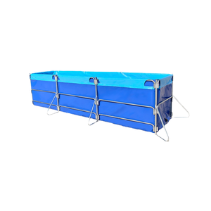 Réservoir d'aquaculture industriel doublé <span class=keywords><strong>de</strong></span> PVC avec cadre en acier galvanisé-Système <span class=keywords><strong>de</strong></span> pisciculture et <span class=keywords><strong>de</strong></span> récolte des eaux <span class=keywords><strong>de</strong></span> <span class=keywords><strong>pluie</strong></span> - Product Image 1