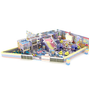 Dernière personnalisation de terrain de jeu pour enfants d'intérieur de vente chaude avec carrousel et pont en planches Installations de jeux pour enfants à vendre - Product Image 1