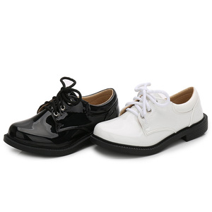 MOQ bajo Inglaterra estilo Formal brillante PU cuero negro uniforme de estudiante de escuela secundaria zapatos escolares - Product Image 2