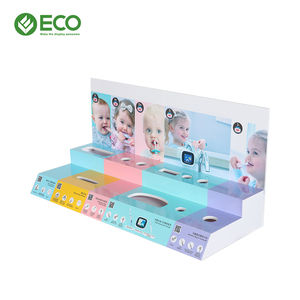 Espositore <span class=keywords><strong>da</strong></span> banco in PVC personalizzato per prodotti per l'igiene orale dei bambini, scaffale <span class=keywords><strong>da</strong></span> tavolo in plastica resistente con fori specifici per prodotti - Product Image 2