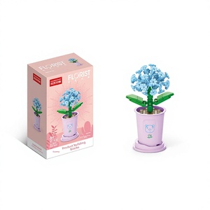 Blocs de construction compatibles pour petites pièces en plastique, jouets assemblés, ornements, bouquet de roses éternelles pour filles, anniversaire, fête des enseignants - Product Image 6