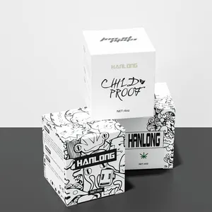 Caixa de papel resistente a crianças com estampa personalizada de luxo 1oz 2oz 3oz 4oz embalagem para garrafa de frasco resistente a crianças