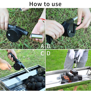 Wholesale Hand <b>BBQ</b> Fan Outdoor Air Blower Manual Crank Barbecue Picnic Camping <b>Tools</b> - Product Image 4