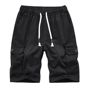Hot sale custom logo summer 100% cotton men gym wear running shorts solid color workout fitness men's sports shorts