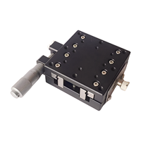 G60 Series Plate-forme de déplacement de scène à arc 60x60mm avec bouton de tête micrométrique 50/75mm de course
