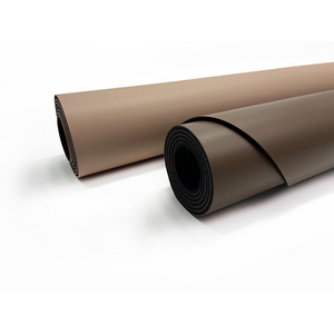 Nâu kem màu be sô cô la hình bầu dục viên nang tùy chỉnh kích thước logo hình dạng Laser khắc logo căn chỉnh PU cao su Pilates Yoga Mat - Product Image 5