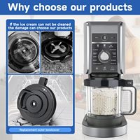Couvercle extérieur réutilisable pour la machine à crème glacée Nin.ja Creami Deluxe, accessoires de remplacement pour NC500 NC501 NC501H CN501CO