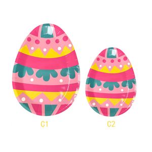 Jialin - Vajilla Desechable de Papel con Diseño de Huevos de Pascua para Fiestas, Decoración de Mesa, Platos, Juegos de Vajilla - Product Image 3
