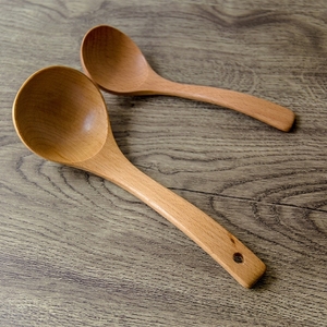 Ensemble de cuillères à café et à soupe en <span class=keywords><strong>bois</strong></span> de hêtre de style japonais certifié SGS FDA FSC, sans peinture, anti-moisissure, anti-fissuration, ergonomique pour café - Product Image 6