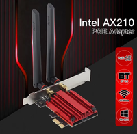 Adaptador WiFi 6E AX210 5374Mbps Externo Inalámbrico PCIE 2.4G/5G/6GHz Compatible con BT5.3 Tarjeta de Red para Windows 10/11 en Stock