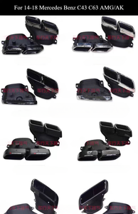 Xe hệ thống ống xả cho Mercedes Benz <span class=keywords><strong>C</strong></span> <span class=keywords><strong>Class</strong></span> W205 C180 C200 C300 C260 nâng <span class=keywords><strong>c</strong></span>ấp C43 C63 Amg thép không gỉ Quad Muffler tip - Product Image 4