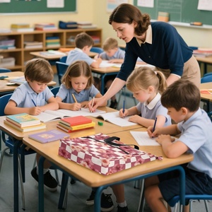 Wholesale Custom Hawaiian Checked Flower Book Bag Fashion Shoulder Bags Large Capacity <b>Handbag</b> for Book Class Knapsack - Product Image 3