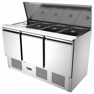 <span class=keywords><strong>Frigorifero</strong></span> Commerciale in <span class=keywords><strong>Acciaio</strong></span> Inox, Congelatore da Banco, <span class=keywords><strong>Frigorifero</strong></span> per Insalate con Vetrina Espositiva - Product Image 2