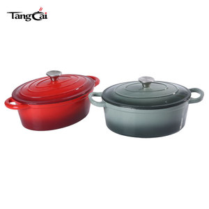 Nouvelle Tendance 2026 : Cocotte Ovale <span class=keywords><strong>en</strong></span> <span class=keywords><strong>Fonte</strong></span> Émaillée 5,5 QT pour Cuisson Lente, Rôtissage et Cuisson du Pain - Product Image 6