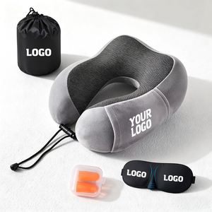 Oreiller de voyage en mousse à mémoire de forme en forme de U pour le soutien du cou, personnalisable en gros - Product Image 1