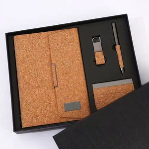 Wholesale Custom Logo Office Tumbler <b>Notebook</b> Journal 4-in-1 <b>Set</b> Eco-Friendly Promotional Soft Wood Corporate Business Gift - Product Image 6