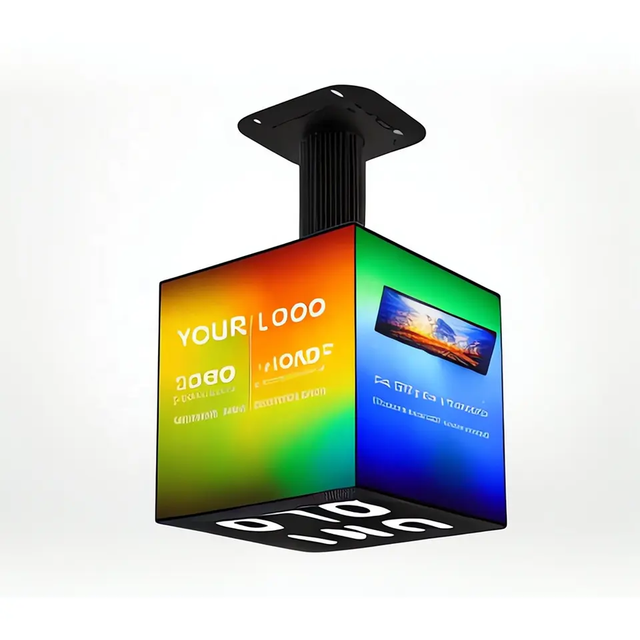 P2.5 Custom Size Full Color Indoor Outdoor Hd 3D Led Cube 5 Sides Magic Square Creative Cube Led Display Waterproof