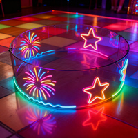 Lustre néon rond personnalisé, barre en silicone flexible en arc, décoration pour la maison, les fêtes, les commerces, les magasins, lampe de plafond