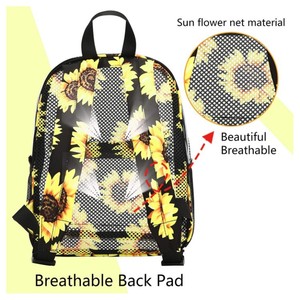 Klarer Rucksack für Schuljungen Mädchen Große durchsichtige Bücher taschen Hochleistungs-transparente Plastik rucksäcke für Frauen Arbeits stadion - Product Image 2