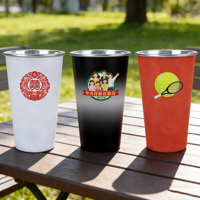 Gobelets en métal 8oz 12oz 16oz, verres à whisky et à vin, tasses à café et à bière en acier inoxydable 304, personnalisables et changeant de couleur
