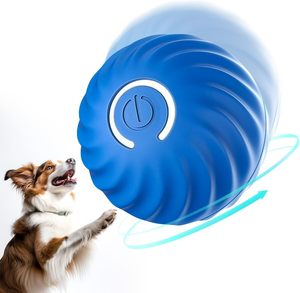 Balle interactive intelligente USB TPR pour chien, qui bouge, rebondit et saute, simple, écologique, petite, active, bleue/orange - Product Image 1