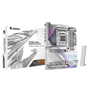 Nouvelle arrivée, carte mère double canal X870E AORUS <span class=keywords><strong>MASTER</strong></span> X3D ICE DDR5 PCIe5.0 ATX pour ordinateur de bureau de jeu - Product Image 1
