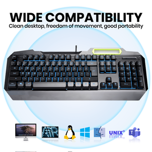 Teclado Gamer al por Mayor de Fábrica, Teclado USB Silencioso para Oficina y Juegos, Teclado con Cable para PC y Computadora de Escritorio, Diseño Delgado - Product Image 6