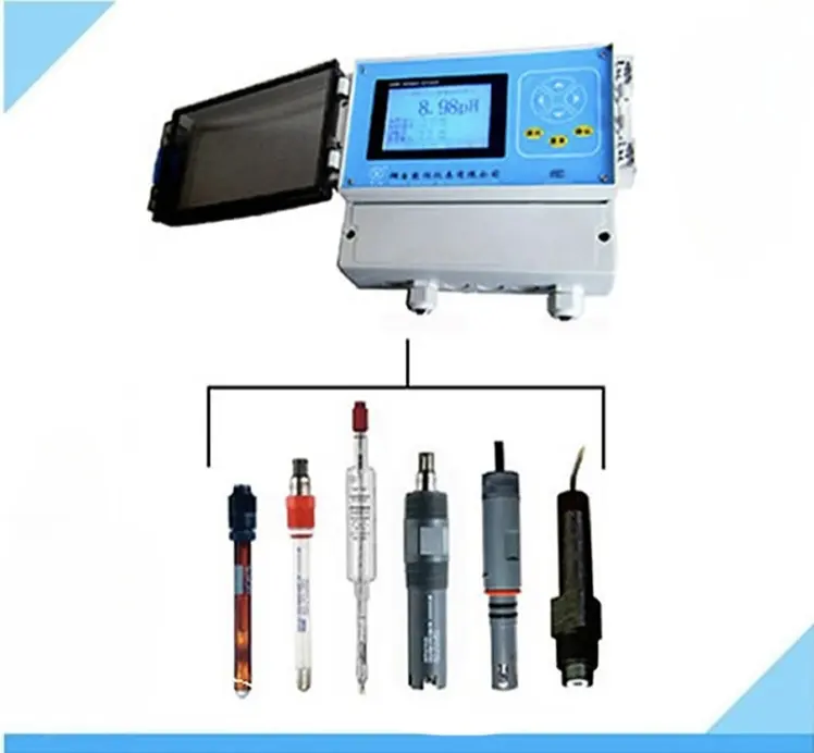 Pemancar Multi-Parameter Online pintar Temp.pH/ORP dengan tampilan LCD 4 ~ 20mA RS485