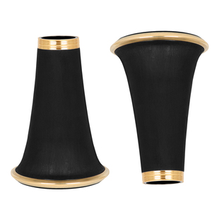 Fábrica al por mayor <span class=keywords><strong>de</strong></span> alta calidad Bb tono <span class=keywords><strong>clarinete</strong></span> negro tubo baquelita <span class=keywords><strong>campana</strong></span> incrustada con borde dorado con caja - Product Image 2