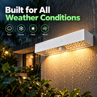 Lampe murale solaire sans fil 6W 900 lumens, économie d'énergie, aucun câblage requis, applique extérieure pour la décoration murale de jardin et de cour